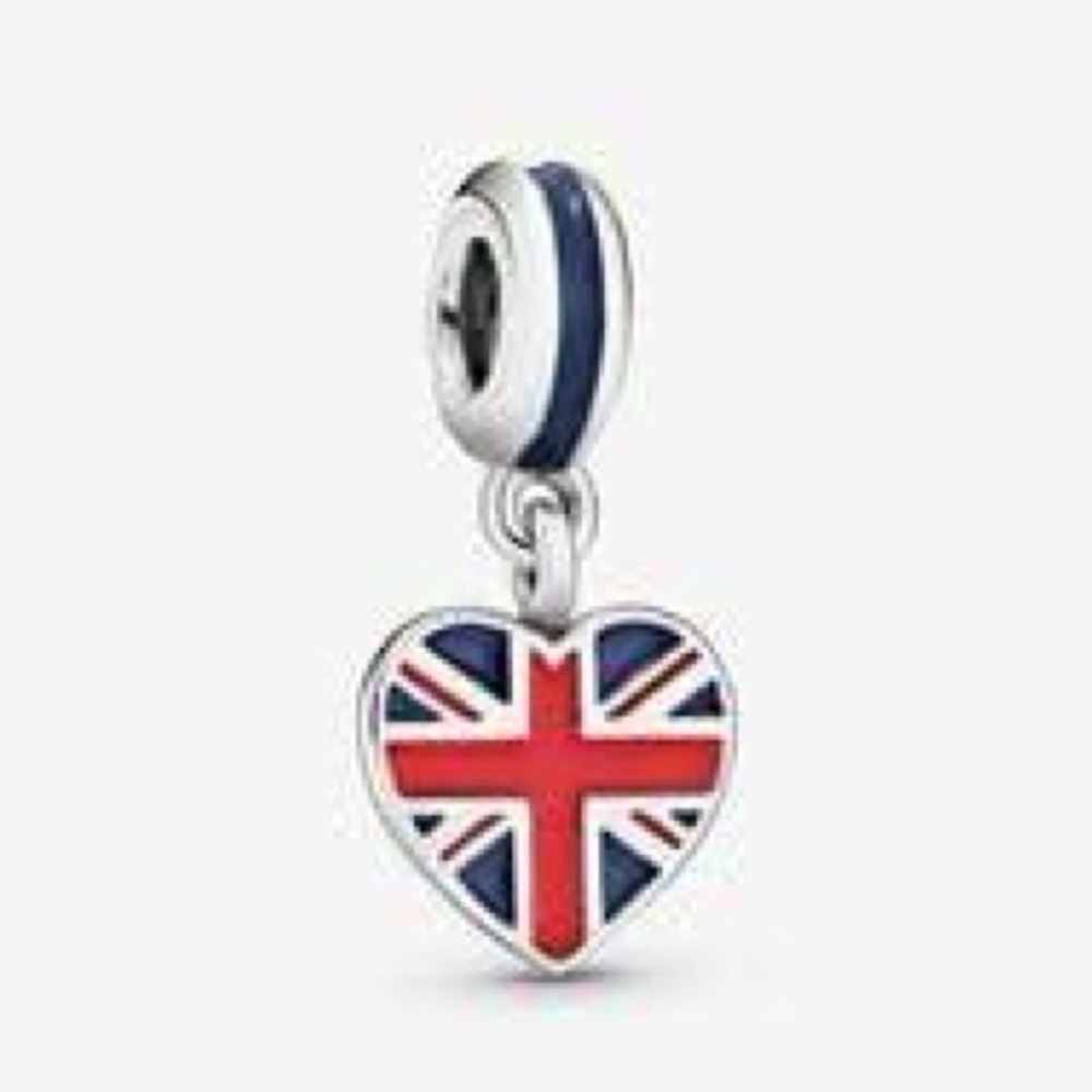 Authentic Pandora Union Jack Heart Charm